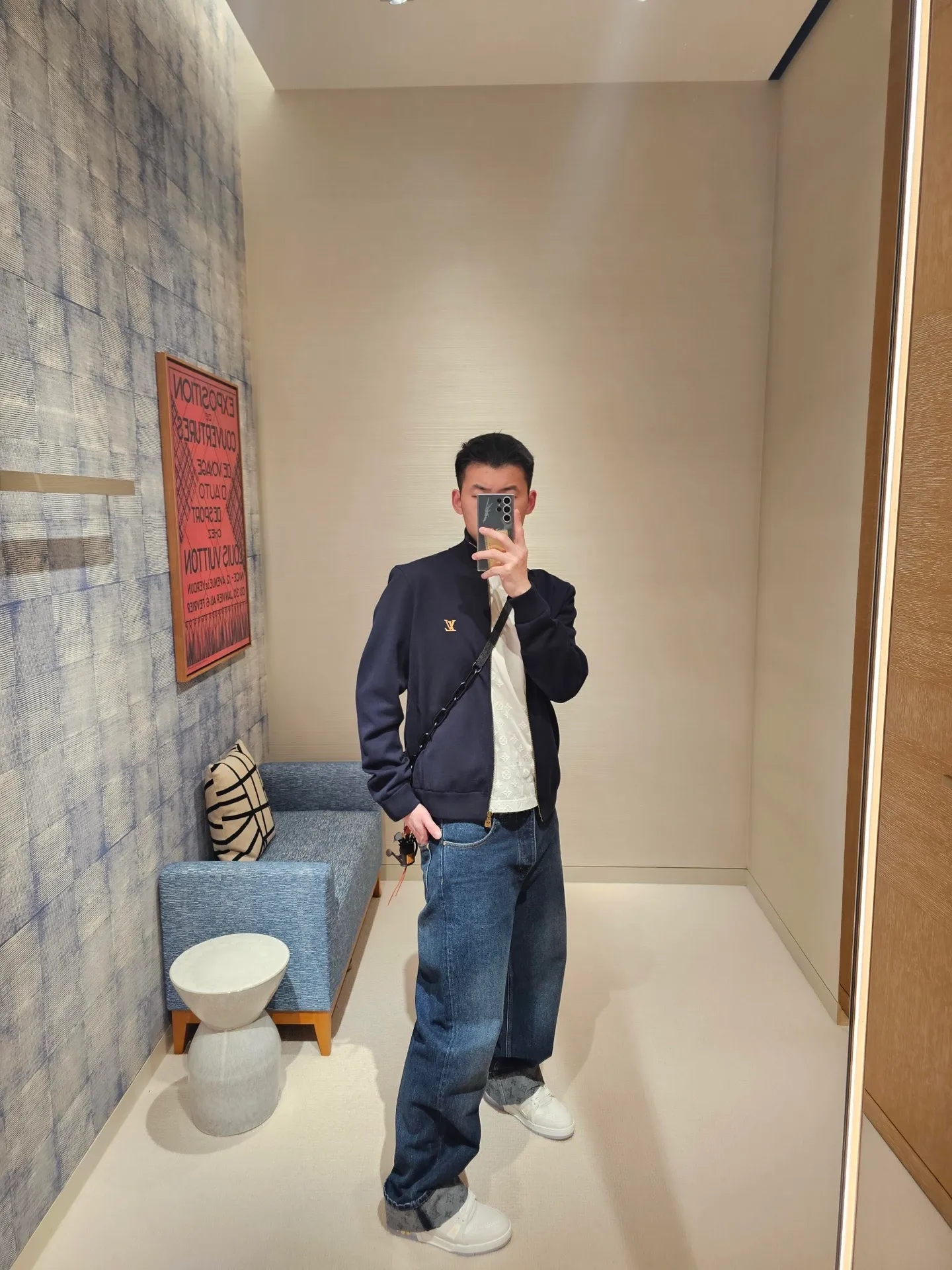 Louis Vuitton/Louis Vuitton cuffed presbyopic skateboard jeans